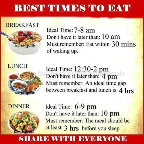 Image result for Best time to eat Breakfast, Lunch and Dinner